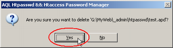 A confirmation dialog open, click on Yes button. The project has been deleted