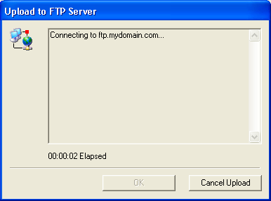 The screenshot of the Upload Window